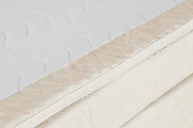 Princess Komplett Sängpaket – Kontinentalsäng 180x200 cm med Sänggavel + Bäddmadrass - Ljusbeige - Möbler - Säng - Kontinentalsäng