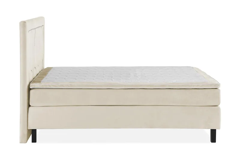 Princess Komplett Sängpaket – Kontinentalsäng 180x200 cm med Sänggavel + Bäddmadrass - Ljusbeige - Möbler - Säng - Kontinentalsäng
