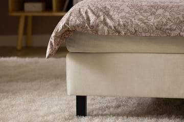 Princess Komplett Sängpaket – Kontinentalsäng 180x200 cm med Sänggavel + Bäddmadrass - Ljusbeige - Möbler - Säng - Kontinentalsäng