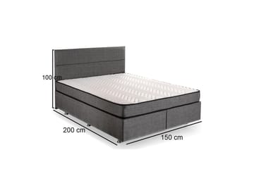 Quarel Sängpaket Ramsäng 150x200 cm - Grå - Möbler - Säng - Ramsäng