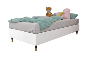 Adeliza Ramsäng 120x200 cm - Konstläder/Vit/Trä/Metall - Möbler - Säng - Ramsäng