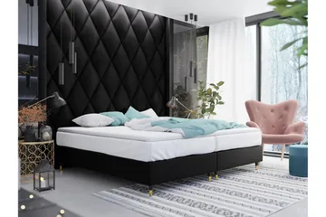 Adeliza Ramsäng 140x200 cm - Konstläder/Svart/Trä/Metall - Möbler - Säng - Ramsäng