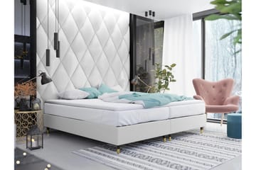 Adeliza Ramsäng 140x200 cm - Konstläder/Vit/Trä/Metall - Möbler - Säng - Ramsäng