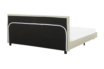 Albi Dubbelsäng 180x200 cm i Tyg med Sänggavel - Beige - Möbler - Säng - Sängram & sängstomme