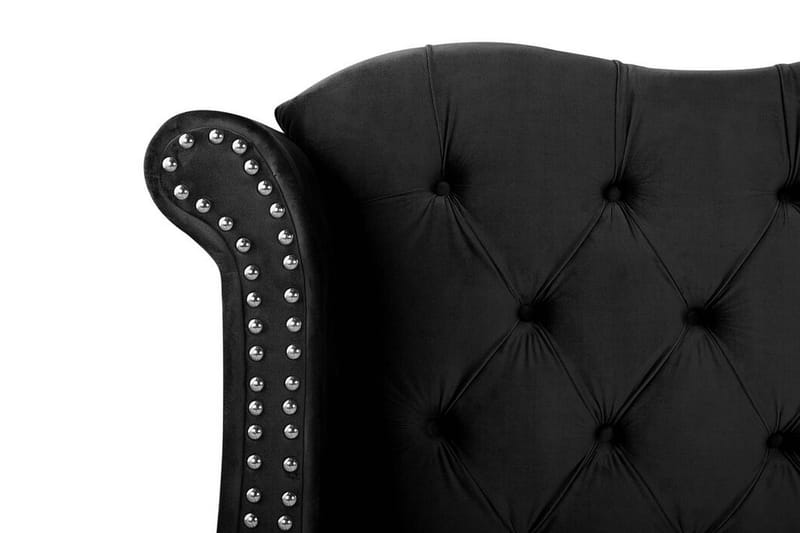 Ayette Dubbelsäng 160x200 cm - Svart/Sammet - Möbler - Säng - Ramsäng