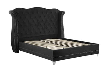 Ayette Dubbelsäng 160x200 cm - Svart/Sammet - Möbler - Säng - Ramsäng