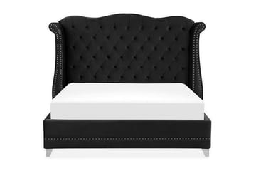 Ayette Dubbelsäng 160x200 cm - Svart/Sammet - Möbler - Säng - Ramsäng