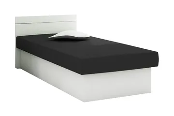 Berta Komplett Sängpaket 80x190 cm i Tyg med Sänggavel + Bäddmadrass - Svart - Möbler - Säng - Komplett sängpaket