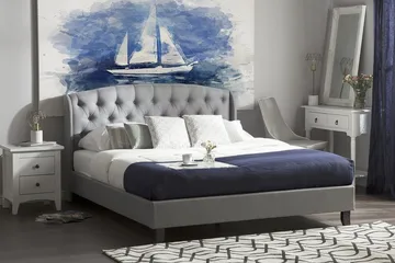 Bordeaux Sängram 180x200 cm - Grå - Möbler - Säng - Ramsäng