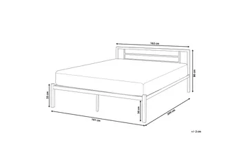 Cusset Dubbelsäng 160200 cm Vit  Vit - Vit - Möbler - Säng - Sängram & sängstomme