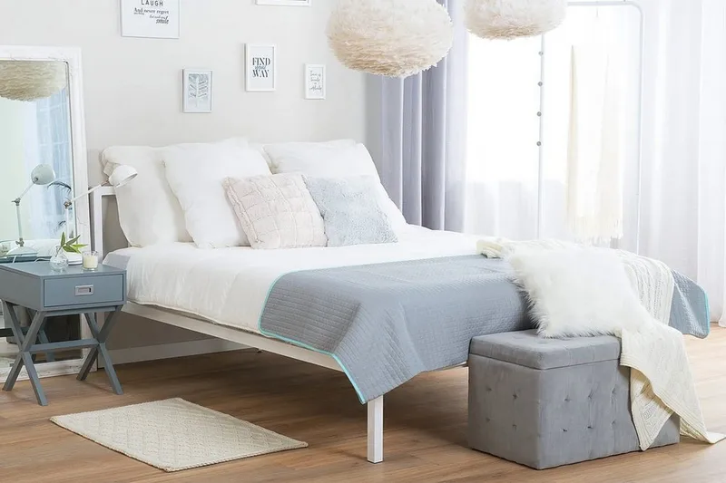 Cusset Dubbelsäng 160200 cm Vit  Vit - Vit - Möbler - Säng - Sängram & sängstomme