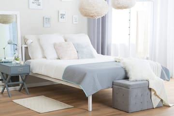 Cusset Dubbelsäng 180|200 cm - Vit - Möbler - Säng - Ramsäng