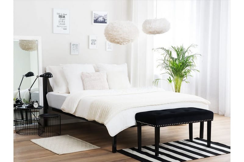 Cusset Sängram 160x200 cm - Svart - Möbler - Säng - Ramsäng