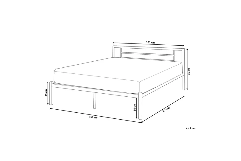 Cusset Sängram 160x200 cm - Svart - Möbler - Säng - Ramsäng