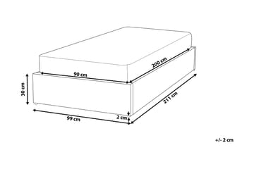 Dinan Dubbelsäng 90  200 cm Beige - Beige - Möbler - Säng - Ramsäng