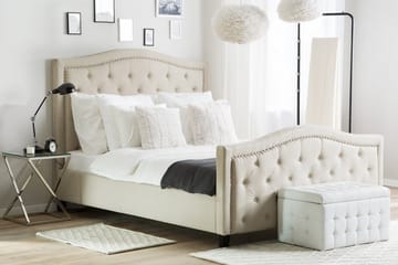 Dubbelsäng Aurel 160|200 cm - Beige - Möbler - Säng - Ramsäng