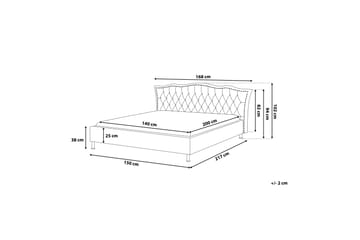 Dubbelsäng Metz 140|200 cm - Vit - Möbler - Säng - Ramsäng
