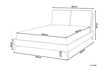 Emelle Ramsäng 180x200cm - Sammet/Mörkgrå - Möbler - Säng - Ramsäng