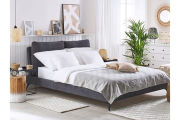 Emelle Ramsäng 180x200cm - Sammet/Mörkgrå - Möbler - Säng - Ramsäng