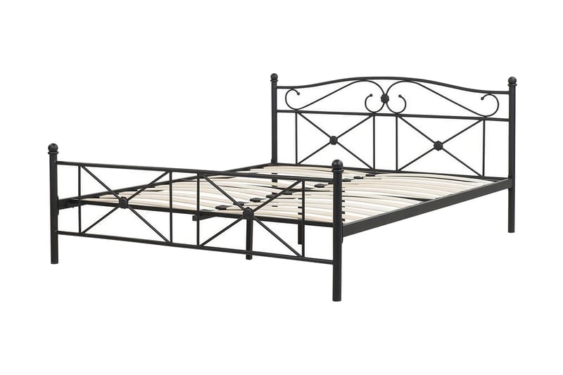 Finnicka Dubbelsäng 140x200 cm - Svart - Möbler - Säng - Ramsäng