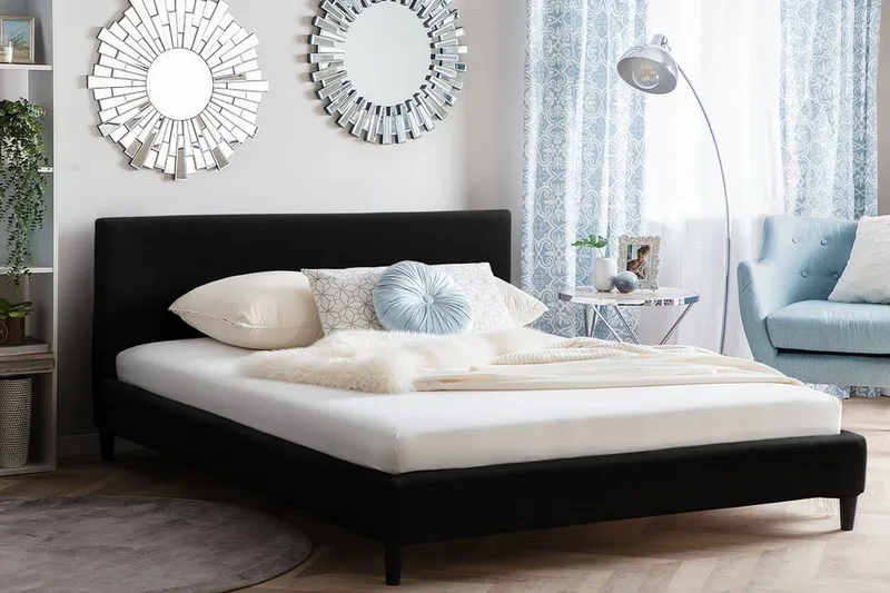 Fitou Dubbelsäng 160 200 cm - Svart - Möbler - Säng - Ramsäng