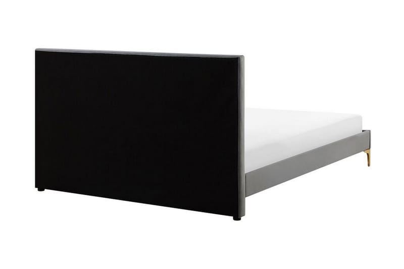 Holabo Komplett Sängpaket 140x200 cm i Sammet med Sänggavel + Bäddmadrass - Grå - Möbler - Säng - Sängram & sängstomme