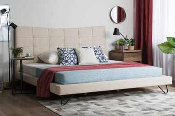 Lannion Dubbelsäng 180200 cm Beige - Beige - Möbler - Säng - Ramsäng