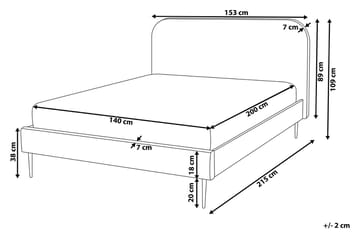 Larochelle Dubbelsäng 140x200 cm - Gul - Möbler - Säng - Ramsäng