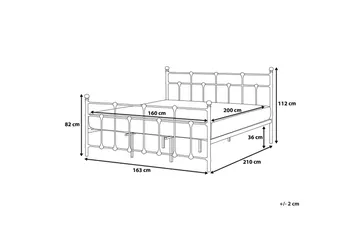 Lyn Dubbelsäng 160 200 cm Svart - Svart - Möbler - Säng - Ramsäng