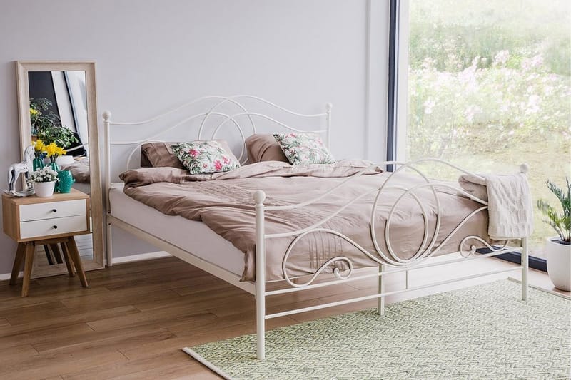 Lyra Dubbelsäng 160200 cm - Vit - Möbler - Säng - Sängram & sängstomme