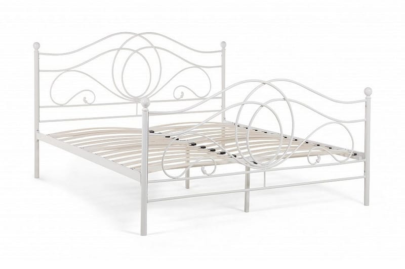 Lyra Dubbelsäng 160200 cm - Vit - Möbler - Säng - Sängram & sängstomme