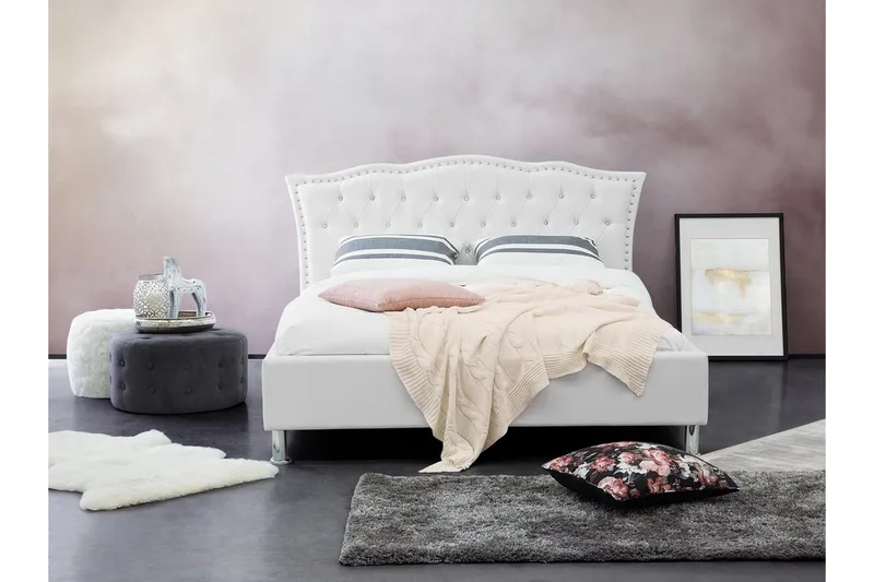 Metz Dubbelsäng 140 200 cm - Vit - Möbler - Säng - Ramsäng