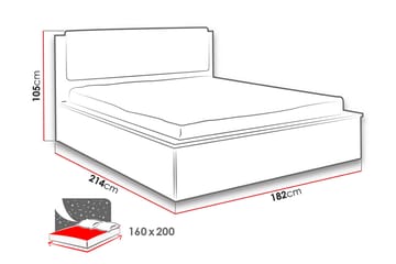Najera Ramsäng 160x200 cm - Trä/Svart - Möbler - Säng - Ramsäng