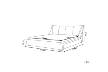 Nantes Dubbelsäng 160|200 cm - Grå - Möbler - Säng - Sängram & sängstomme