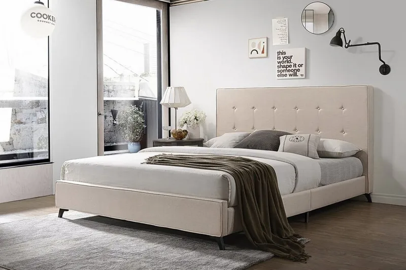 Nattaro Dubbelsäng 160x200cm - Beige - Möbler - Säng - Sängram & sängstomme