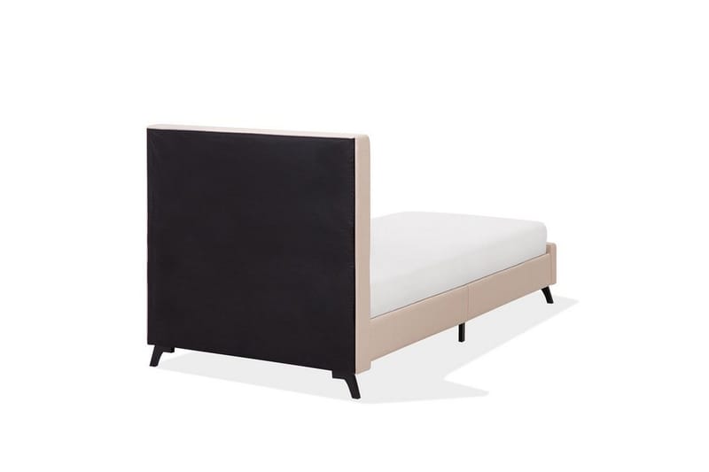 Nattaro Sängram 90x200 cm i Tyg med Sänggavel - Beige - Möbler - Säng - Sängram & sängstomme
