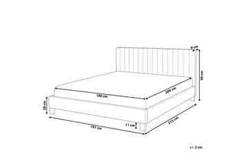 Poitiers Ramsäng 180x200cm - Ljusgrå - Möbler - Säng - Ramsäng