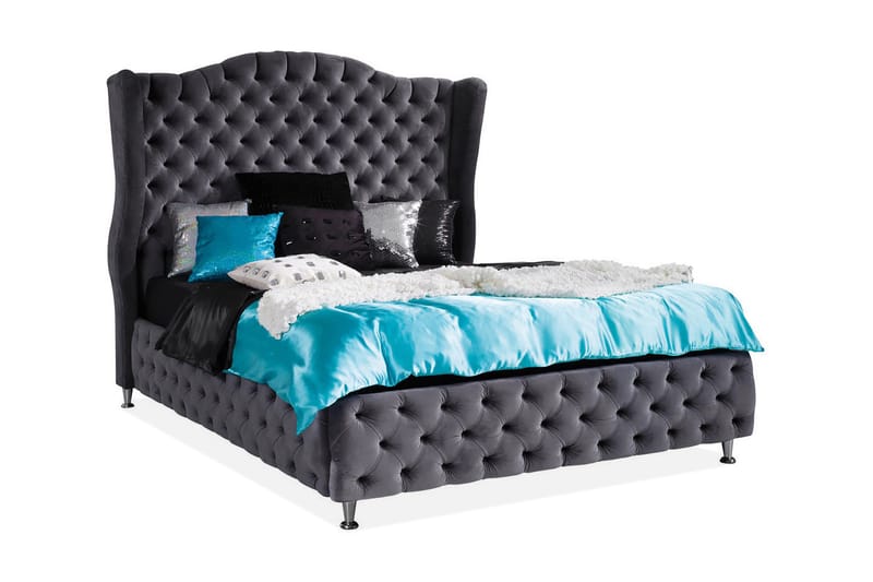 Ramsäng Baron 222x187x162 cm - Grå - Möbler - Säng - Ramsäng