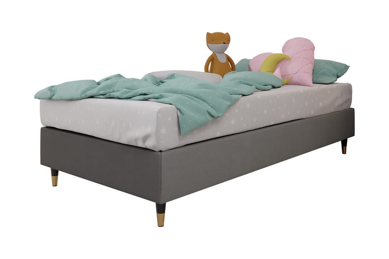 Ramsäng Forenza 120x200 cm - Sammet/Grå/Trä/Metall - Möbler - Säng - Ramsäng