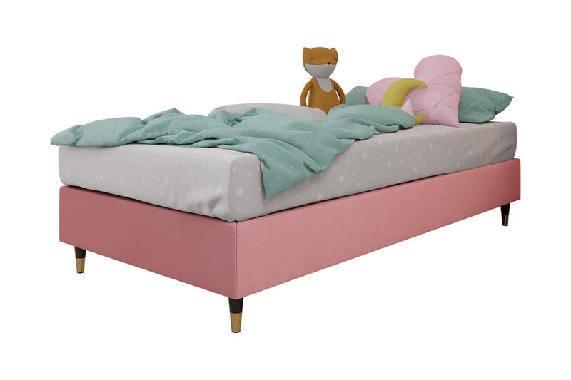 Ramsäng Forenza 120x200 cm - Sammet/Rosa/Trä/Metall - Möbler - Säng - Ramsäng