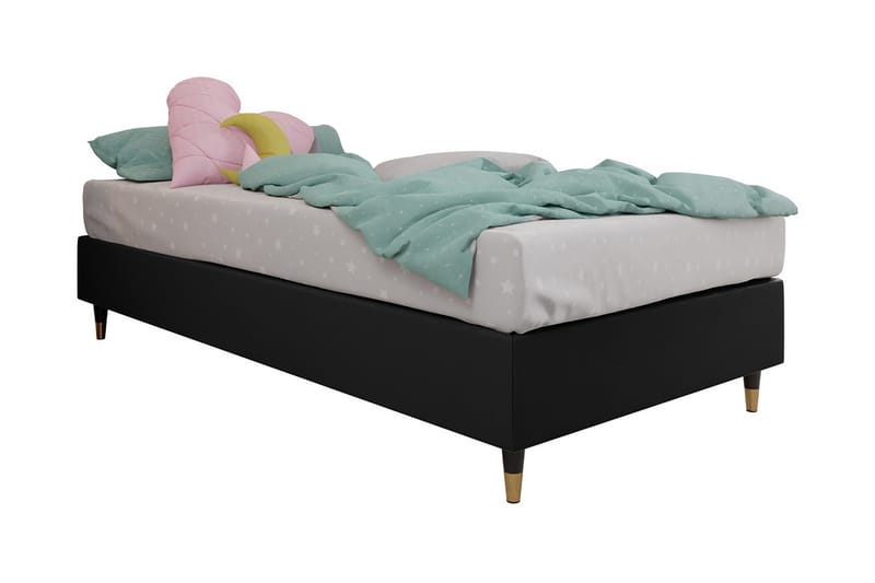 Ramsäng Forenza 80x200 cm - Konstläder/Mörkgrå/Trä/Metall - Möbler - Säng - Ramsäng