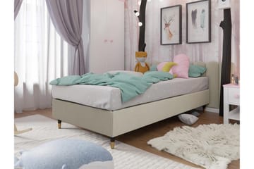 Ramsäng Forenza 80x200 cm - Sammet/Beige/Trä/Metall - Möbler - Säng - Ramsäng