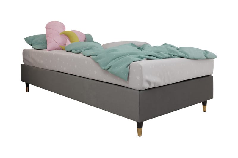 Ramsäng Forenza 80x200 cm - Sammet/Grå/Trä/Metall - Möbler - Säng - Ramsäng