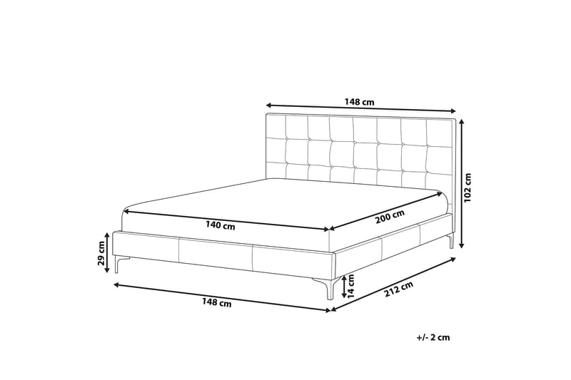 Ramsäng Murette 140x200 cm - Konstläder/Brungrå - Möbler - Säng - Ramsäng
