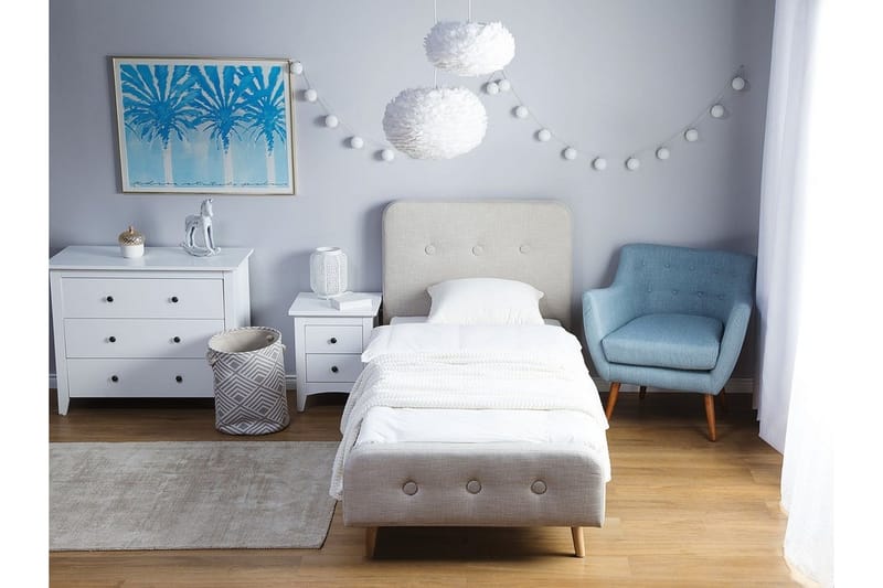 Rennes Sängram 90x200 cm - Beige - Möbler - Säng - Ramsäng