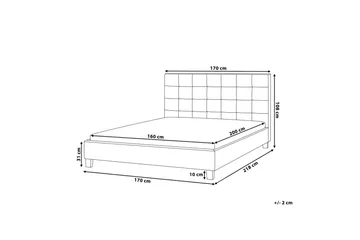 Rochelle Dubbelsäng 160200 cm  Grå - Grå - Möbler - Säng - Ramsäng