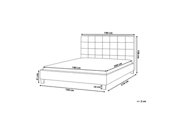 Rochelle Dubbelsäng 180|200 cm - Grå - Möbler - Säng - Ramsäng