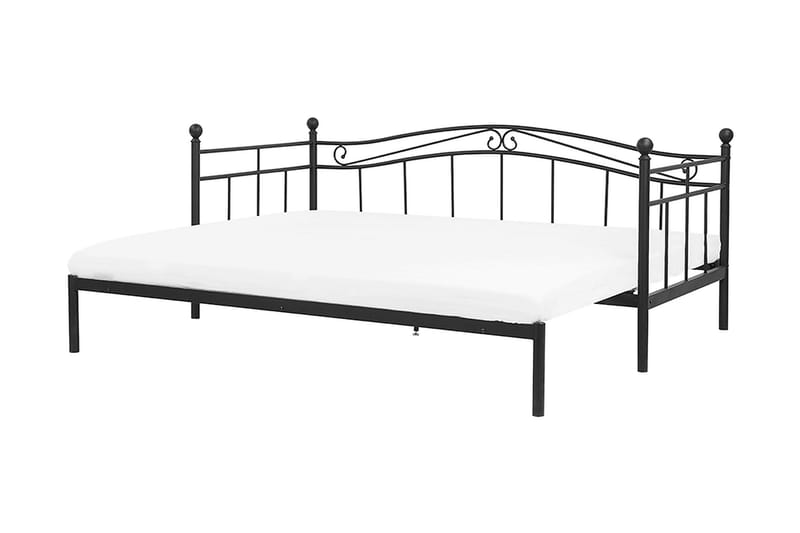 Säng Muggebo 160x200 cm - Svart - Möbler - Säng - Ramsäng