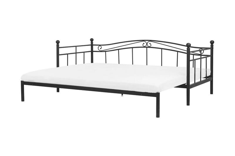 Säng Muggebo 160x200 cm - Svart - Möbler - Säng - Ramsäng