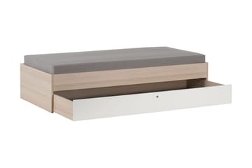 Säng Spot 90x200 cm Trä/Natur/Vit - VOX - Möbler - Säng - Ramsäng